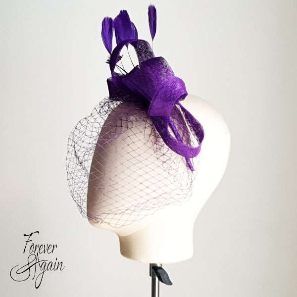 Cocktail hat in purple