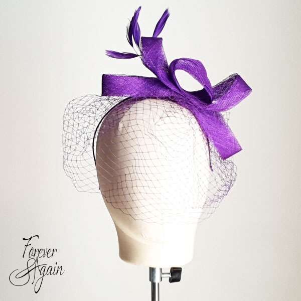 Purple fascinator