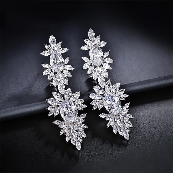 Bridal wedding earrings