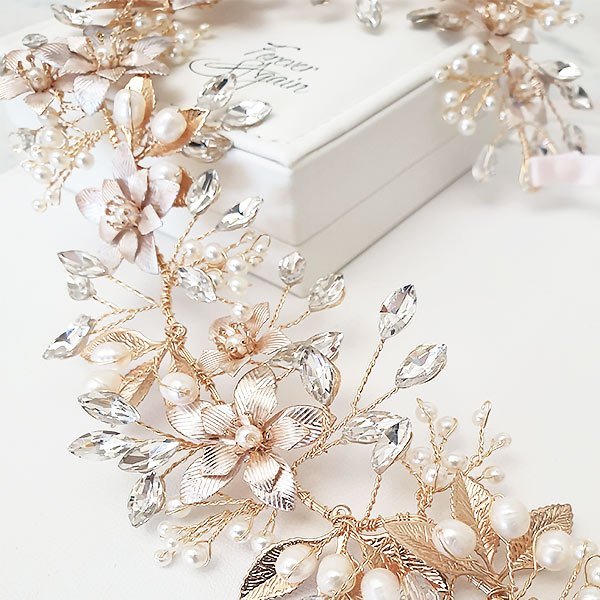 Golden Floral hairvine